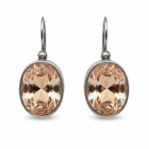 Elegant Green and Orange Dangle Earrings